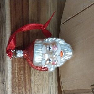 Inge-glas Santa Ornament German Glass Vintage Tree Decor